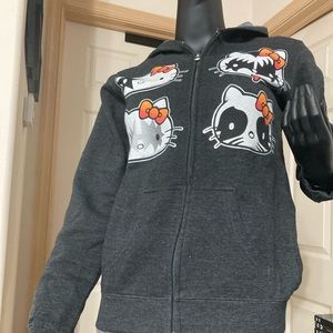 KISS HELLO KITTY zip up hoodie